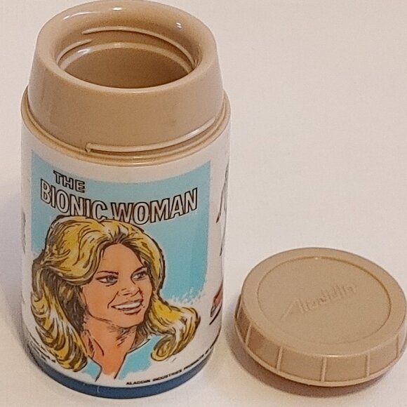 VINTAGE Aladdin The Bionic Woman Thermos Bottle 1978 - Picture 1 of 11